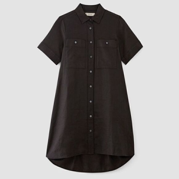 NEW Everlane The Daytripper Dress in Linen Black XL - Picture 6 of 6